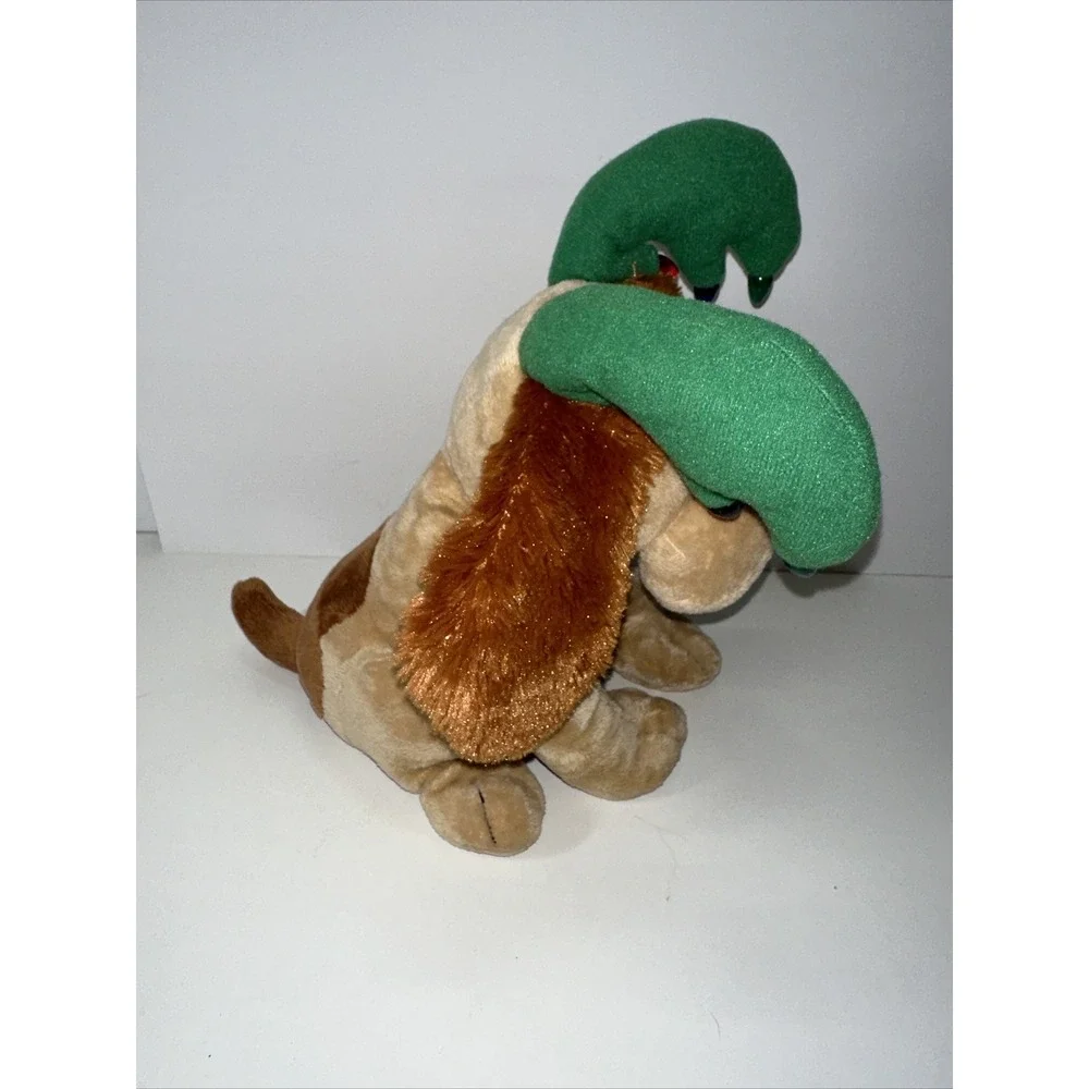 2007 Tekky Toys Animated Flapping Ears Dog Christmas Plush Sings 